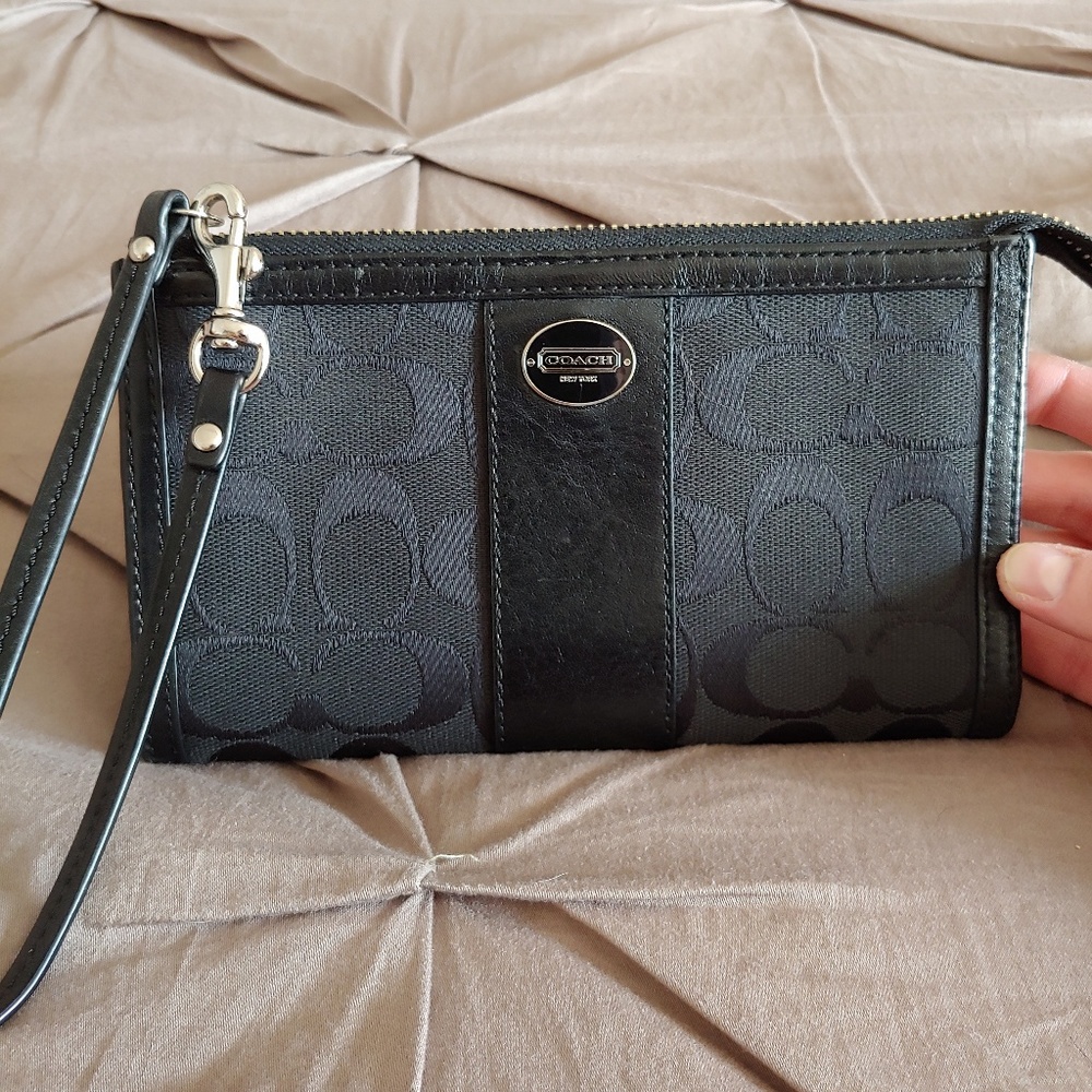 Black Coach Wristlet